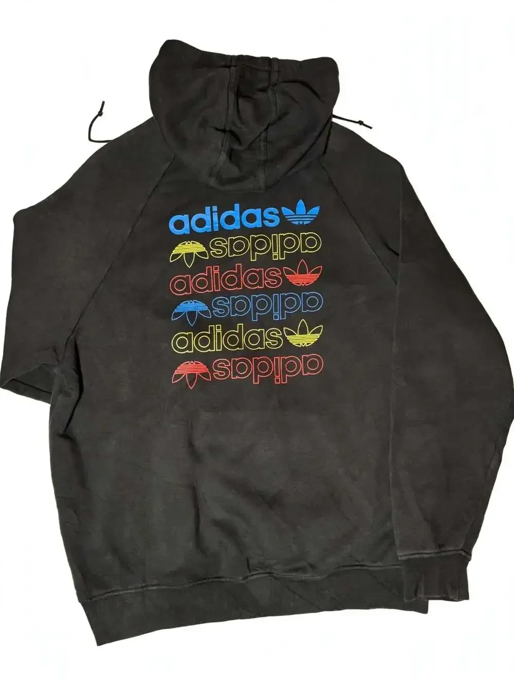 Adidas Originals Shattered Trefoil Black Multi-Color Embroidered Logo